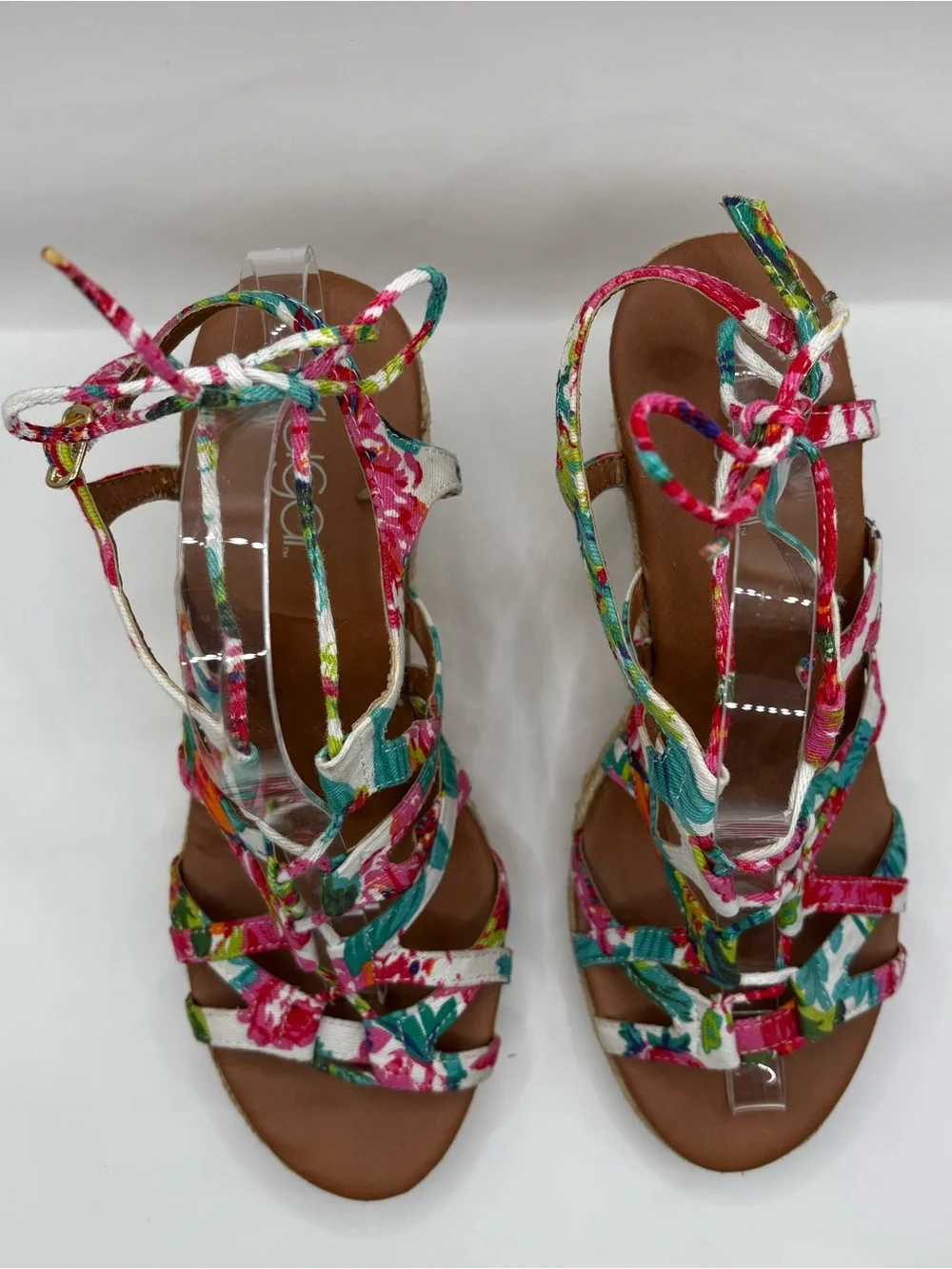 Sugar Floral Print Slide Sandal - Pink, Green, Blue